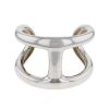 Hemstitched Hermès Osmose large model cuff bracelet in silver - 00pp thumbnail