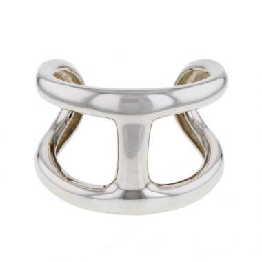 Brazalete calado Hermès Osmose modelo grande en plata