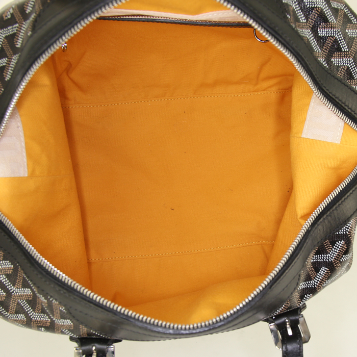 Borsa Goyard Boeing in tela monogram nera e pelle nera - Detail D2