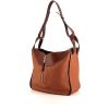 Loewe Hammock large model handbag in brown and chocolate brown bicolor leather - 00pp thumbnail