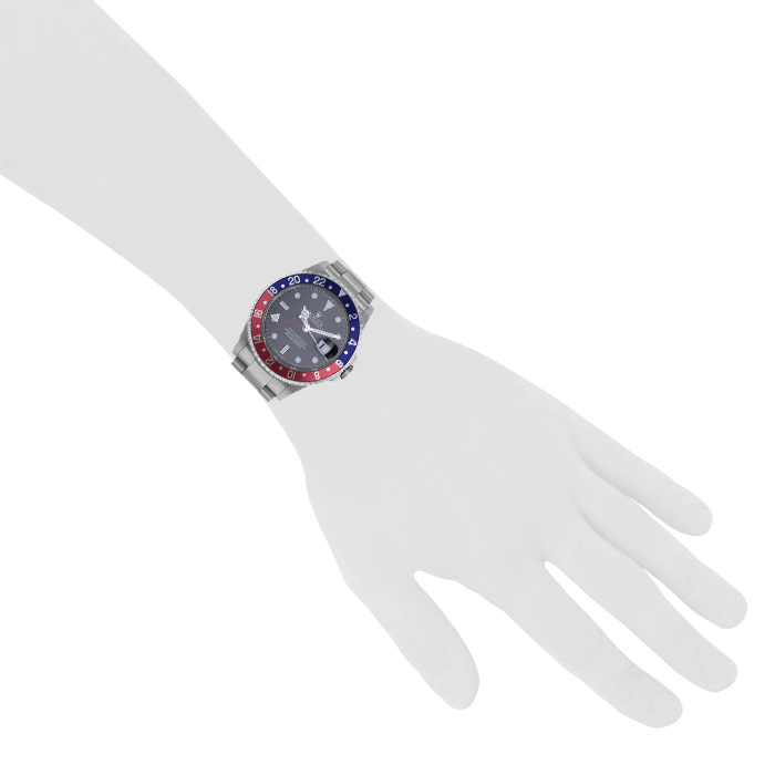 Reloj Rolex GMT-Master II de acero Ref :  16710 Circa  2000 - Detail D1