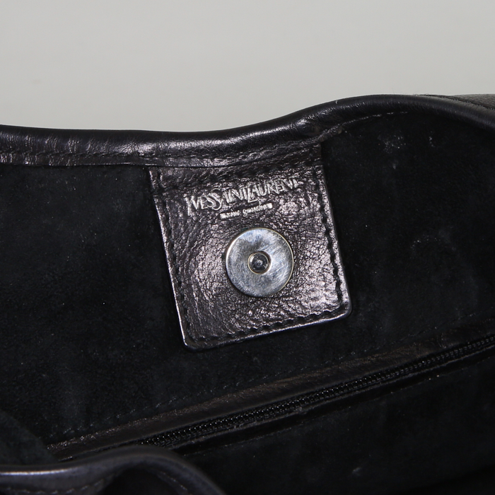 Borsa Yves Saint Laurent Mombasa in pelle nera - Detail D3