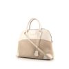 Hermes Bolide large model handbag in white Swift leather and beige canvas - 00pp thumbnail