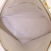 Hermes Bolide large model handbag in white Swift leather and beige canvas - Detail D3 thumbnail