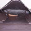 Hermès briefcase in dark brown togo leather and brown leather - Detail D3 thumbnail