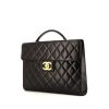 Chanel briefcase in black quilted leather - 00pp thumbnail