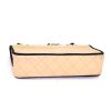Chanel Vintage handbag in beige leather and navy blue canvas - Detail D5 thumbnail