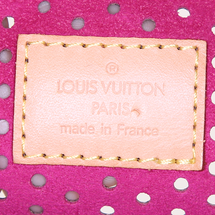 Bolso para llevar al hombro Louis Vuitton Louis Vuitton Editions Limitées en lona Monogram y cuero natural - Detail D3