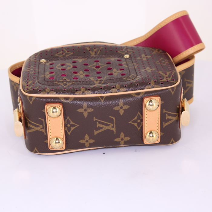 Louis Vuitton Louis Vuitton Editions Limitées shoulder bag in monogram canvas and natural leather - Detail D4