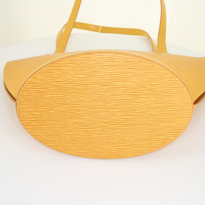 Louis Vuitton Saint Jacques large model handbag in yellow epi leather - Detail D4