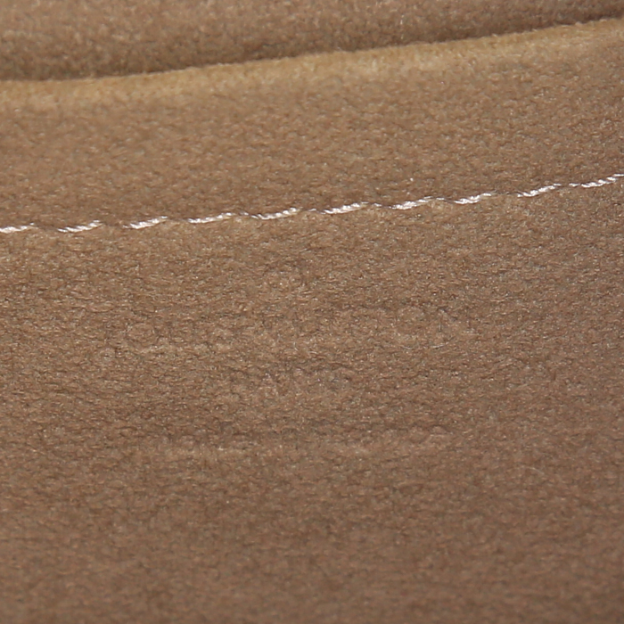 Sac à main Louis Vuitton Lodge en toile monogram noire et cuir naturel - Detail D3