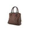 Bolso de mano Louis Vuitton Brera en lona a cuadros ébano y cuero marrón - 00pp thumbnail