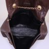 Chanel Vintage handbag in brown quilted leather - Detail D2 thumbnail