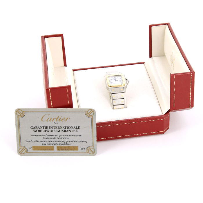 Montre Cartier Santos en or et acier Vers  1992 - Detail D2