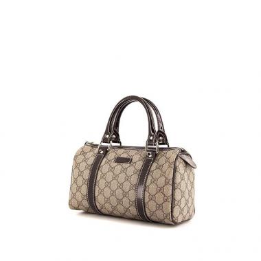Bolso de mano Gucci en lona monogram marrón y cuero marrón