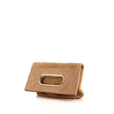 Pochette Louis Vuitton Motard Afterdark in camoscio monogram beige