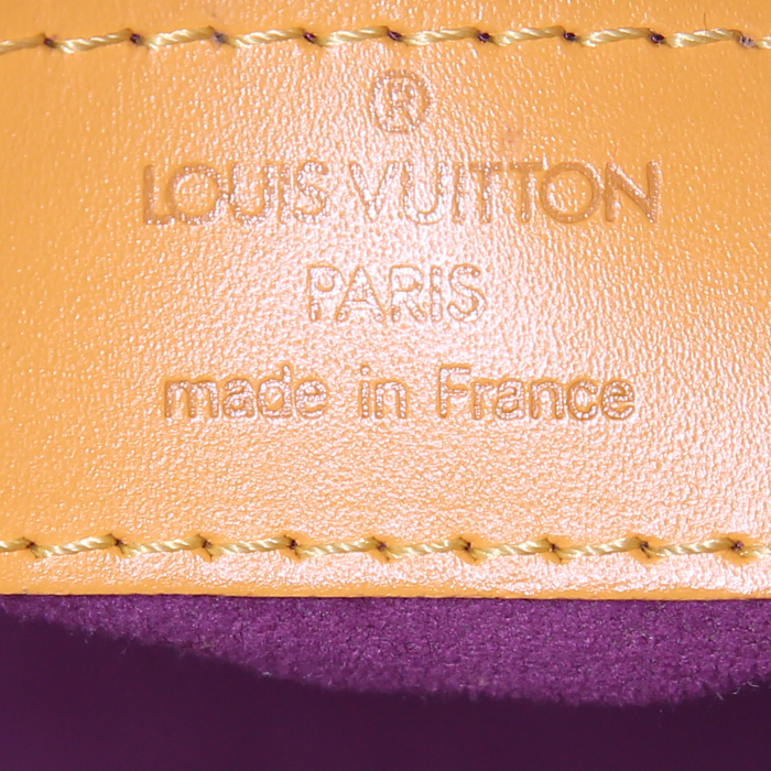 Louis Vuitton Saint Jacques large model handbag in yellow epi leather - Detail D3