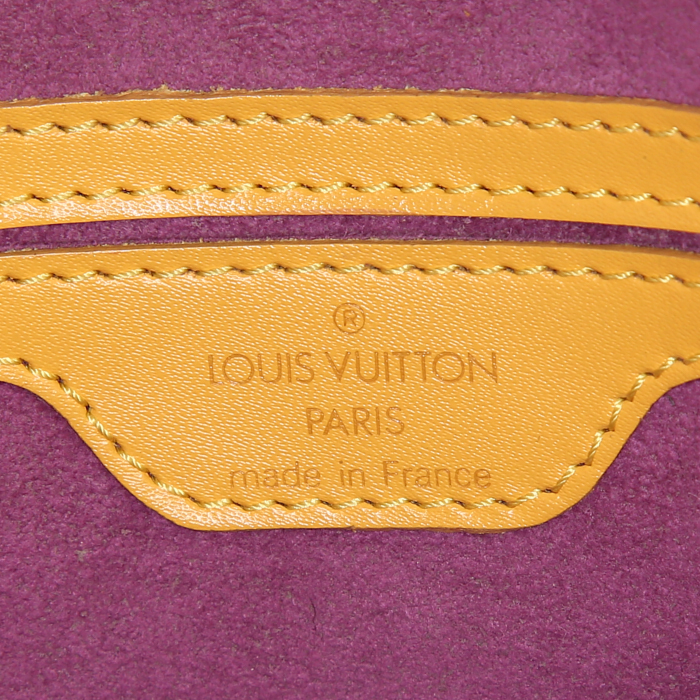 Louis Vuitton Saint Jacques handbag in yellow epi leather - Detail D3