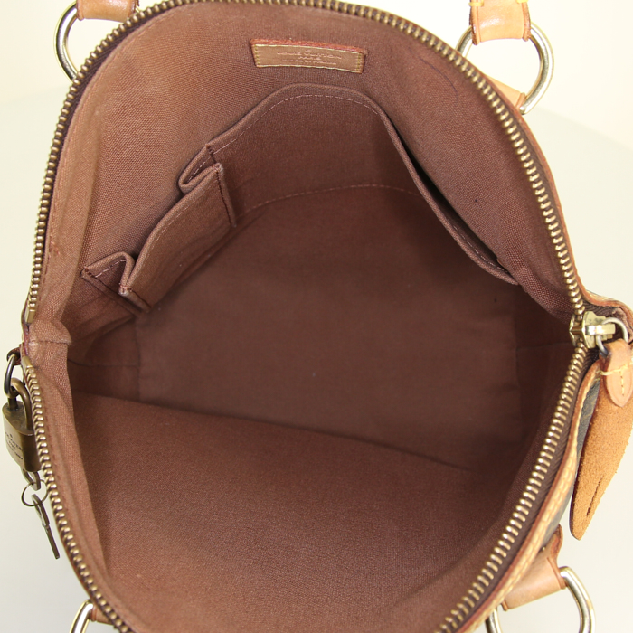 Louis Vuitton Lockit  small model handbag in monogram canvas and natural leather - Detail D2