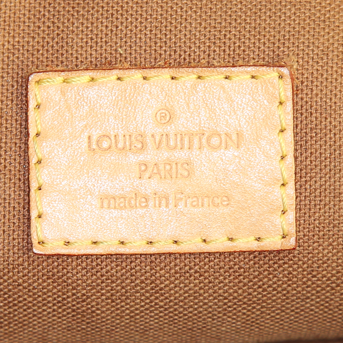 Borsa Louis Vuitton Lockit  modello piccolo in tela monogram e pelle naturale - Detail D3