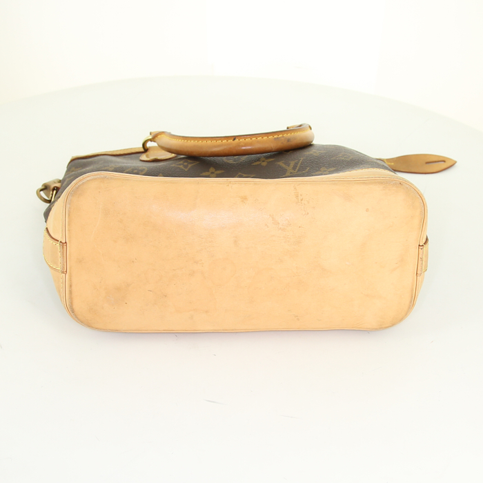 Louis Vuitton Lockit  small model handbag in monogram canvas and natural leather - Detail D4