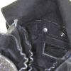 Bolso bandolera Jerome Dreyfuss Bobi en lona dos tonos negra y bronce y ante negro - Detail D4 thumbnail