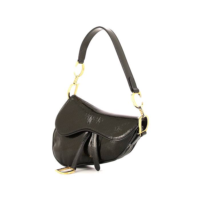 Dior patent leather saddle bag sale