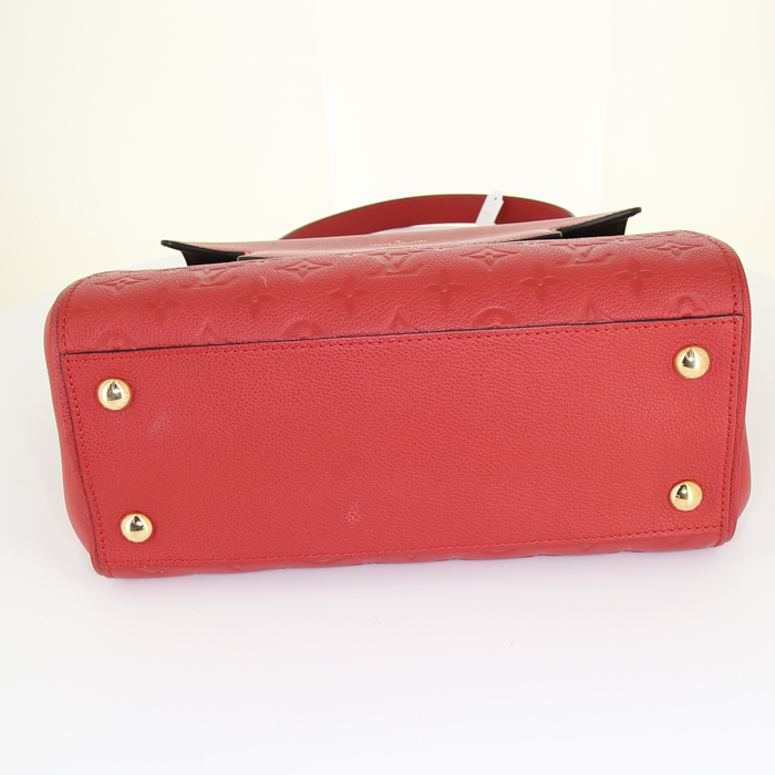 Louis Vuitton Trocadéro handbag in red empreinte monogram leather - Detail D4
