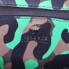Versace Palazzo Empire shoulder bag in green and black leather - Detail D4 thumbnail