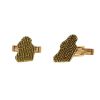 Vintage 1970's pair of cufflinks in yellow gold - 00pp thumbnail
