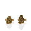 Vintage 1970's pair of cufflinks in yellow gold - 360 thumbnail