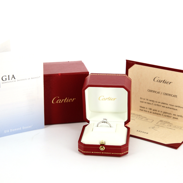 Cartier 1895 ring in platinium and diamond of 0,67 karat - Detail D2