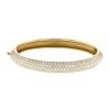 Opening Vintage bangle in yellow gold and diamonds - 00pp thumbnail