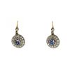 Vintage end of the 19th Century earrings in yellow gold,  diamonds and sapphires - 00pp thumbnail
