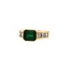 Vintage ring in yellow gold and diamonds and in emerald - 00pp thumbnail