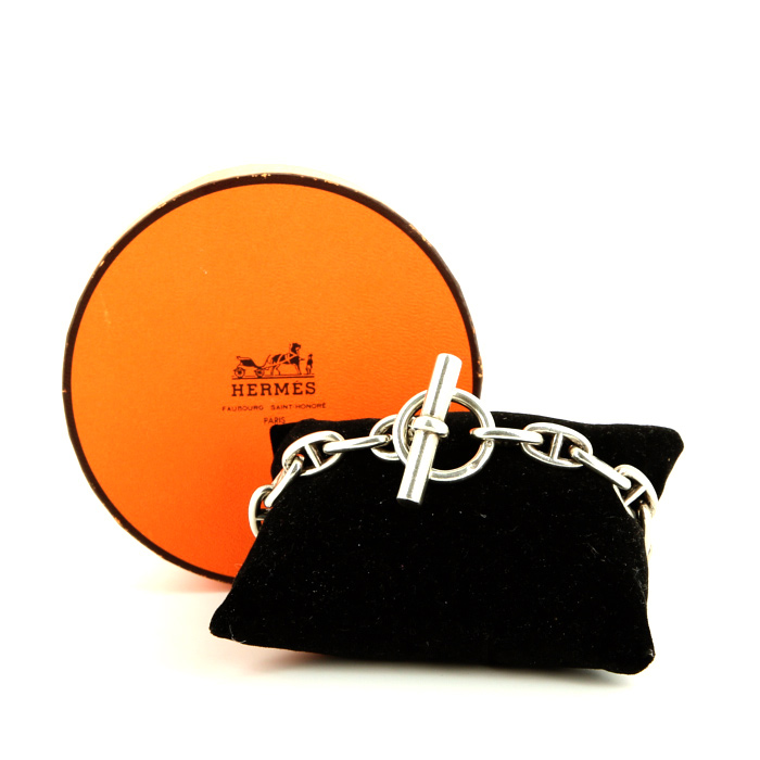 Hermes Chaine d'Ancre small model bracelet in silver - Detail D2