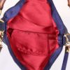 Gucci Bamboo small shoulder bag in blue satin - Detail D3 thumbnail