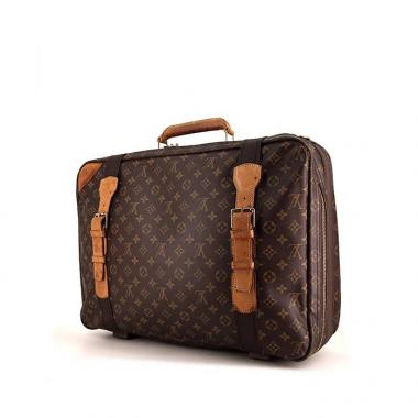 Maleta Louis Vuitton Satellite en lona Monogram marrón y cuero natural