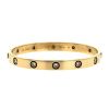 Bracelet Cartier Love en or jaune et diamants, taille 17 - 00pp thumbnail