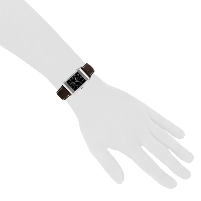 Jaeger Lecoultre Reverso watch in white gold Circa 2000 - Detail D1