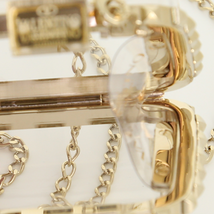 Valentino Garavani Rockstud shoulder bag in transparent plexiglas - Detail D2