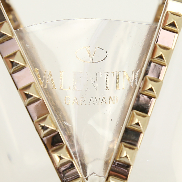 Valentino Garavani Rockstud shoulder bag in transparent plexiglas - Detail D3