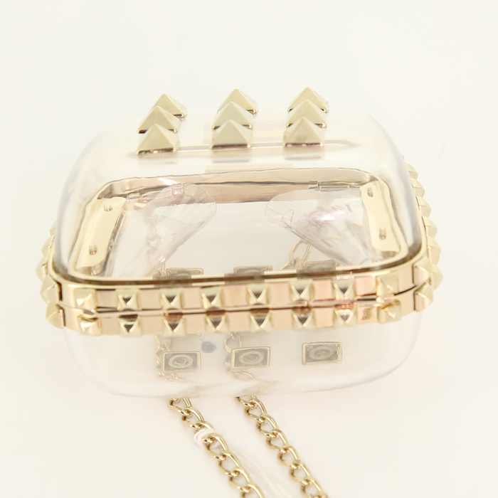 Valentino Garavani Rockstud shoulder bag in transparent plexiglas - Detail D4