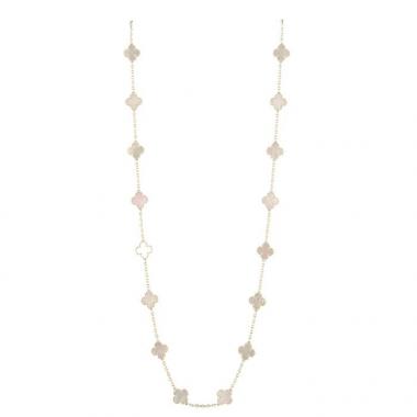 Collar Van Cleef 
Arpels Alhambra Vintage en oro amarillo y nácar blanco