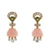 Bulgari Mediterranean Eden  pendants earrings in yellow gold,  coral and peridots and in diamonds - 00pp thumbnail