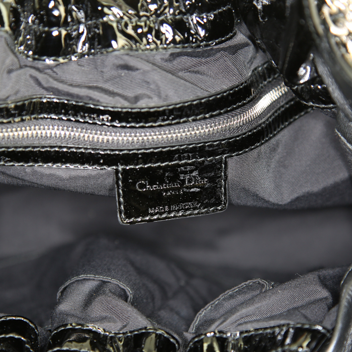 Borsa Dior Le 30 in pelle verniciata nera - Detail D3