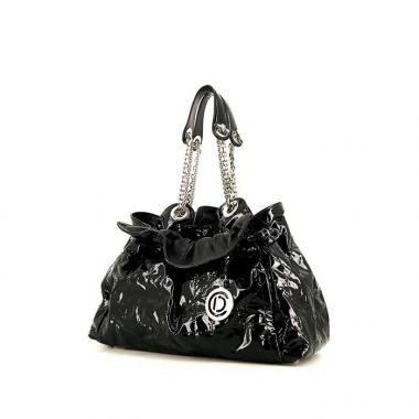 Bolso de mano Dior Le 30 en charol negro