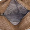 Bolso de fin de semana Bottega Veneta en cuero intrecciato marrón - Detail D3 thumbnail