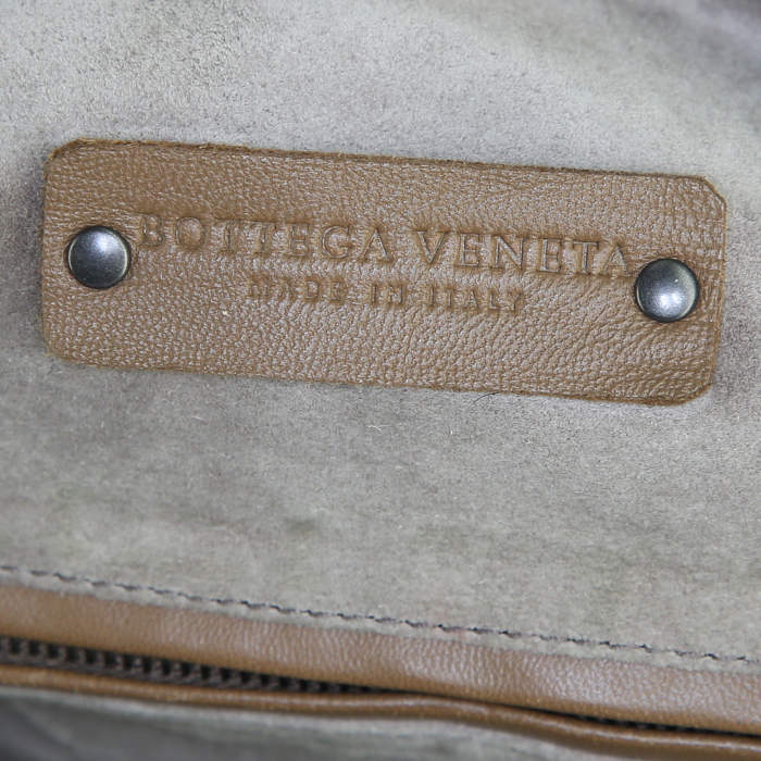 Bottega Veneta weekend bag in brown intrecciato leather - Detail D4