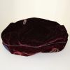 Fendi Spy handbag in burgundy velvet and bronze glittering leather - Detail D4 thumbnail